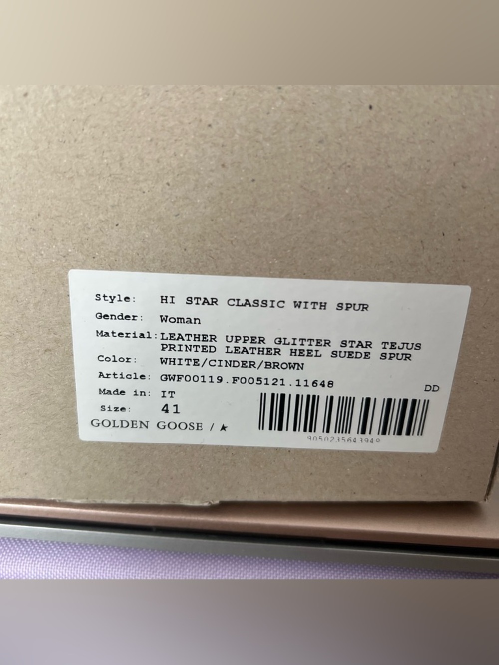 Golden Goose White Leather Sneakers with Pink Laces and Pink Glitter Star Accent - Picture 8 of 13